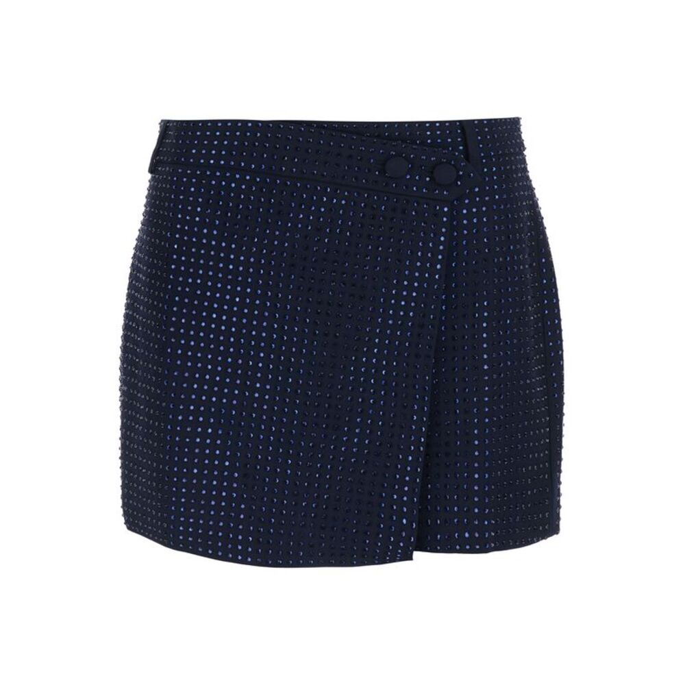Pinko Women 'Soave' Blue Skirt With All-Over Sequins In Tech Fabric For Women